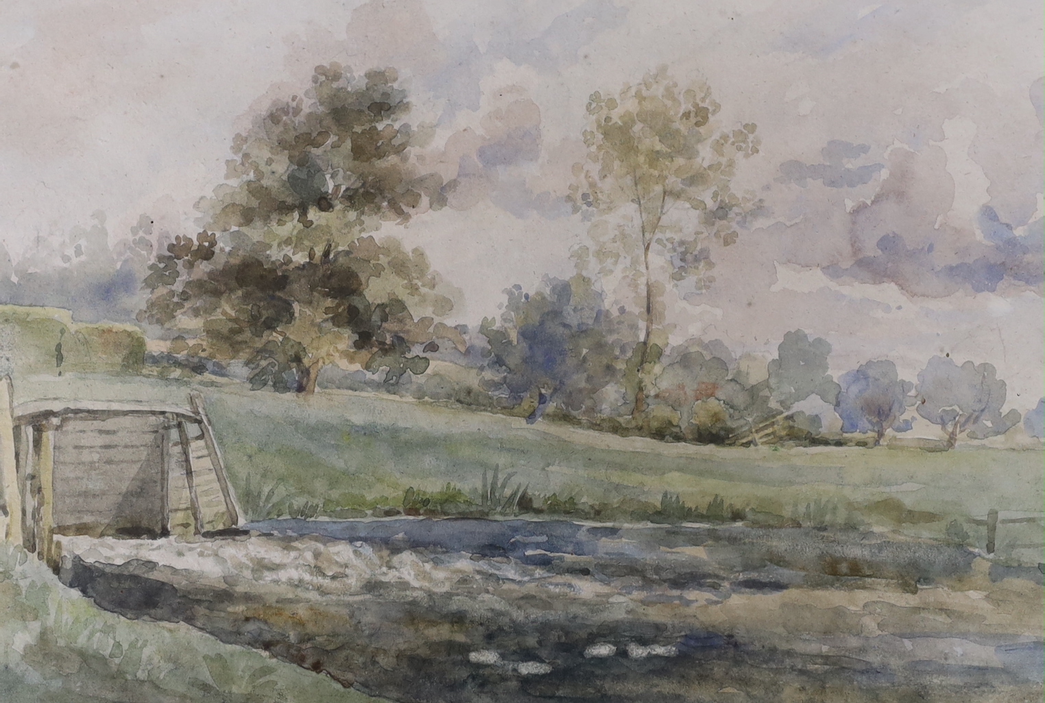 Thomas Churchyard (1798-1865), watercolour, 'On the River Colne, Essex', inscribed verso, 19 x 29cm